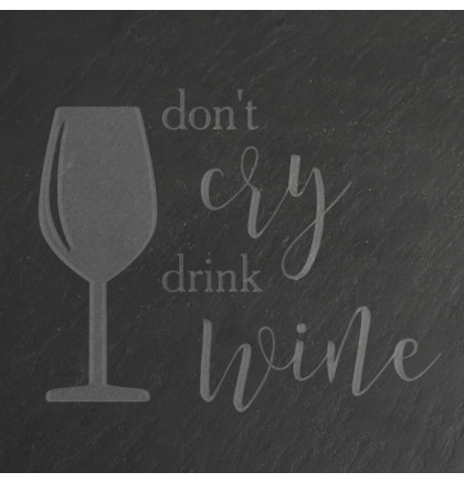 Досточка-сланец "Don't cry drink wine" M, фото 2, цена 650 грн
